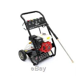 8HP 3950PSI Power Wheeled Jet Mobile Petrol High Pressure Washer Engine Cleaner