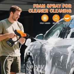 AOODIL Cordless Pressure Washer Battery Powered, 1200 PSI Portable orange