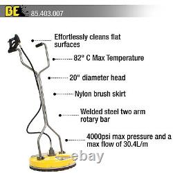 BE Whirlaway High Pressure Power Washer Flat Surface Cleaner Heavy Duty