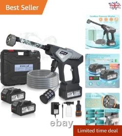 Battery-Powered 6-in-1 Pressure Washer 728 PSI for Cars, Floors & Gardens