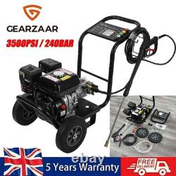 Brandnew Pressure Washer Power Jet Cleaner Petrol 3500psi / 240bar & 5 Nozzles