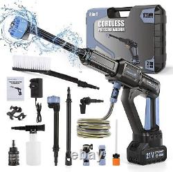 CQWLKEJ Cordless Pressure Washer, 652PSI Bushless Portable Blueblack