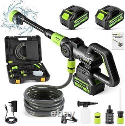 CQWLKEJ Cordless Pressure Washer, 652PSI Bushless Portable Green Black