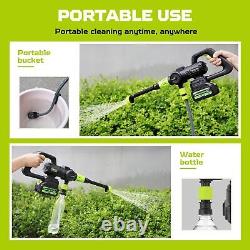 CQWLKEJ Cordless Pressure Washer, 652PSI Bushless Portable Green Black