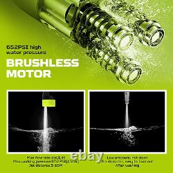 CQWLKEJ Cordless Pressure Washer, 652PSI Bushless Portable Pressure Washer with