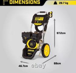 Champion Petrol Pressure Washer Jet Wash Patio Cleaner 179Bar 2600PSI Hose Power