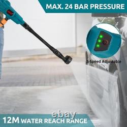 Cordless Jet Wash Car Pressure Washers 1200PSI 6-in-1 Multi-Spray Nozzle Ca