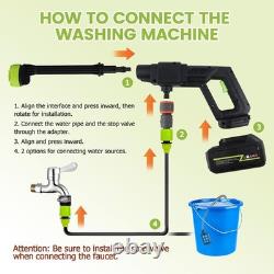 Cordless Power Washer 960PSI, Portable Cleaner with Foam Cannon Kit Dual Water