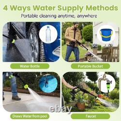 Cordless Power Washer 960PSI, Portable Cleaner with Foam Cannon Kit Dual Water