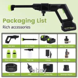 Cordless Power Washer 960PSI, Portable Cleaner with Foam Cannon Kit Dual Water