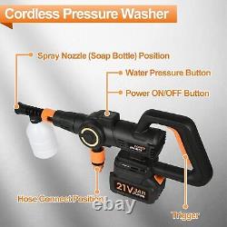 Cordless Power Washer Portable Pressure Washer 28 Bar/406PSI with 2 Pack Battery