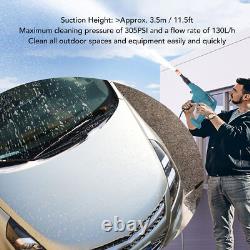 Cordless Pressure Washer 305PSI High Pressure Electric Power Car Cleaner Gun