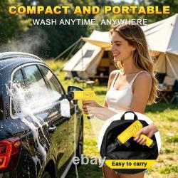 Cordless Pressure Washer 625PSI, 6000mAh Battery Power Yellow + Black