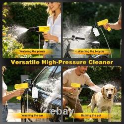 Cordless Pressure Washer 625PSI, 6000mAh Battery Power Yellow + Black