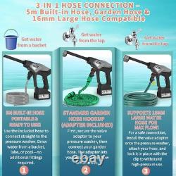 Cordless Pressure Washer 6-in-1 Portable Power Washer for Home & Garden Cleaning