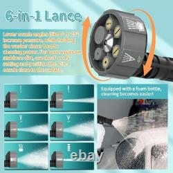 Cordless Pressure Washer, 6 in 1 Portable Power Washer for Patio and Car, Bat