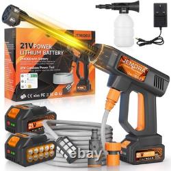 Cordless Pressure Washer 6-in-1 Portable Power Washer with 2 Batteries 5m Hose