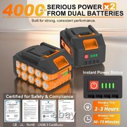 Cordless Pressure Washer 6-in-1 Portable Power Washer with 2 Batteries 5m Hose