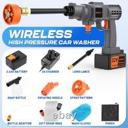 Cordless Pressure Washer 700 PSI, Portable 32V Battery Powered, 5-in-1