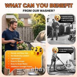 Cordless Pressure Washer 900PSI, Portable Power with 2x21V Black