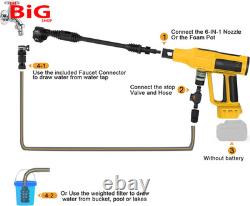 Cordless Pressure Washer Compatible with Dewalt 20V Battery, 700 PSI Portable Ha