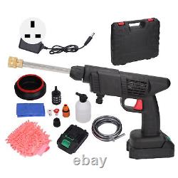 Cordless Pressure Washer Gun Battery Powered 725PSI Adjustable Cleaner 100-240V