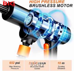 Cordless Pressure Washer Max 45 Bar/652Psi, Portable Pressure Washer Battery Powe