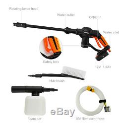 Cordless Pressure Washer Power Cleaner Portable 130PSI with 1.8A Battery & Charger
