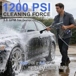 Cordless Pressure Washer UK 82 Bar/ 1200 PSI Jethawk Battery Power Washer Portab