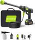 Cordless Pressure Washer With 1x4000mah Batteries, 870 Psi Portable Power Cleane