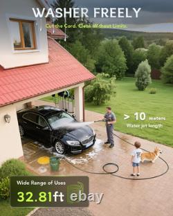 Cordless Pressure Washer with 1X4000Mah Batteries, 870 PSI Portable Power Cleane