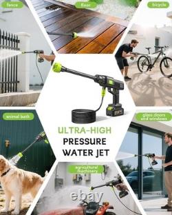 Cordless Pressure Washer with 1X4000Mah Batteries, 870 PSI Portable Power Cleane