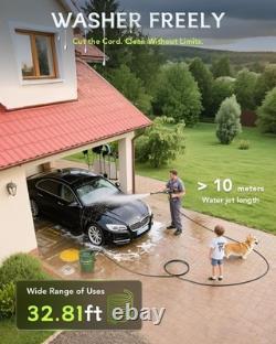 Cordless Pressure Washer with 1X4000Mah Batteries, 870 PSI Portable Power Cleane