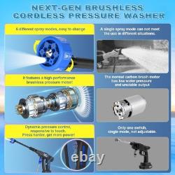 Cordless Pressure Washer with 6-in-1 Nozzle & Dual 4000mAh Batteries 1160 PSI