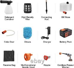 DEWINNER 32V Cordless Battery Powered Pressure Washer, 700PSI Portable Pressure