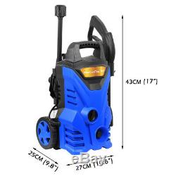 Electric High Pressure Washer Power Jet Water 1860 PSI/128 BAR Patio Car Cleaner