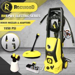 Electric Pressure Washer 1950PSI RocwooD 1600W High Power 135Bar Jet Cleaner