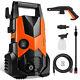 Electric Pressure Washer 1958 Psi/135 Bar Water High Power Wash Patio Orange Ny7