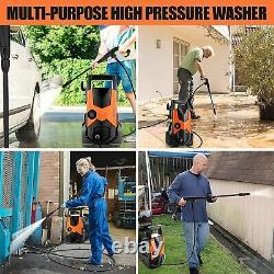 Electric Pressure Washer 1958 PSI/135 BAR Water High Power Wash Patio Orange NY7