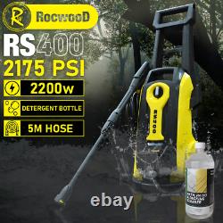 Electric Pressure Washer 2393PSI RocwooD 2200W Power 165bar Jet Free Cleaner