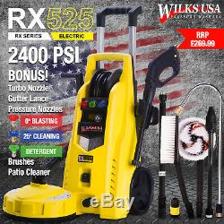 Electric Pressure Washer 2400 PSI / 165 BAR Jet Power Patio Cleaner Wilks-USA