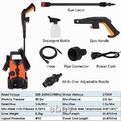 Electric Pressure Washer 3000PSI 135 Bar 2.0 GPM High Power Jet Washer Patio Car