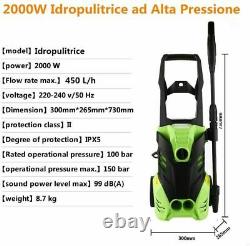Electric Pressure Washer 3000 PSI/150 BAR Water High Power Jet Wash Patio 2000W