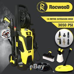 Electric Pressure Washer 3050PSI RocwooD 2300W High Power 195Bar Jet Cleaner