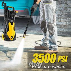 Electric Pressure Washer 3500PSI Water High Power Jet Wash Patio Car Clean 1900W