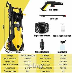 Electric Pressure Washer 3500PSI Water High Power Jet Wash Patio Car Clean 1900W