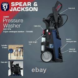 Electric Pressure Washer High Power Jet Wash Garden Car Patio Cleaner on Wheels