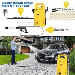 Electric Pressure Washer Power Washer Quick Connect Nozzle Foam Cannon+7m Hose