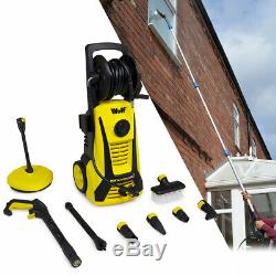 Electric Pressure Washer with Telesopic Lance 2400psi Water Jet High Power Wolf