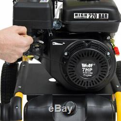 Ex Demo Wolf 220 BAR 3200psi 6.5HP Petrol Driven Pressure Power Washer